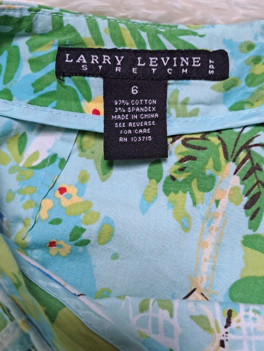 Larry Levine Tropical Cabana Beach Print Skort Size 6 - Picture 11 of 11
